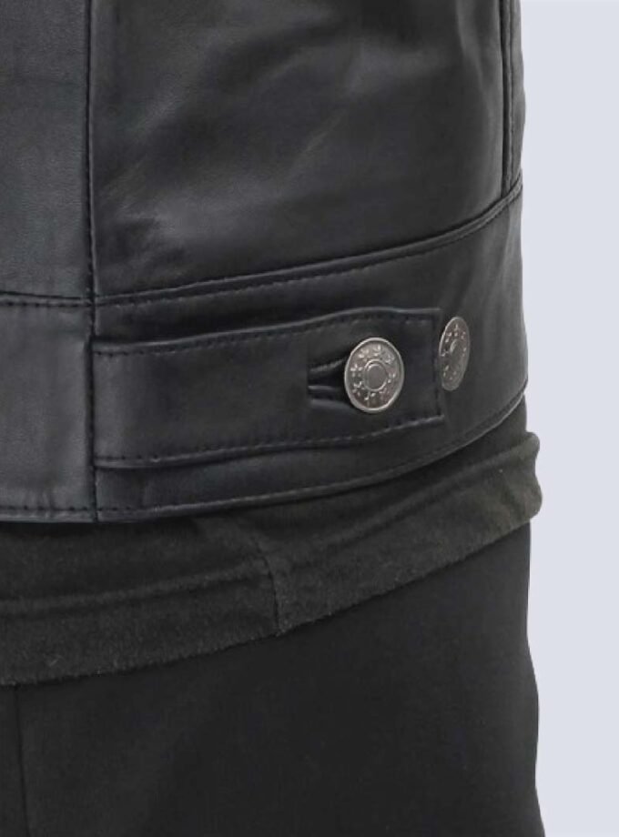 Fernando Black Leather Trucker Jacket