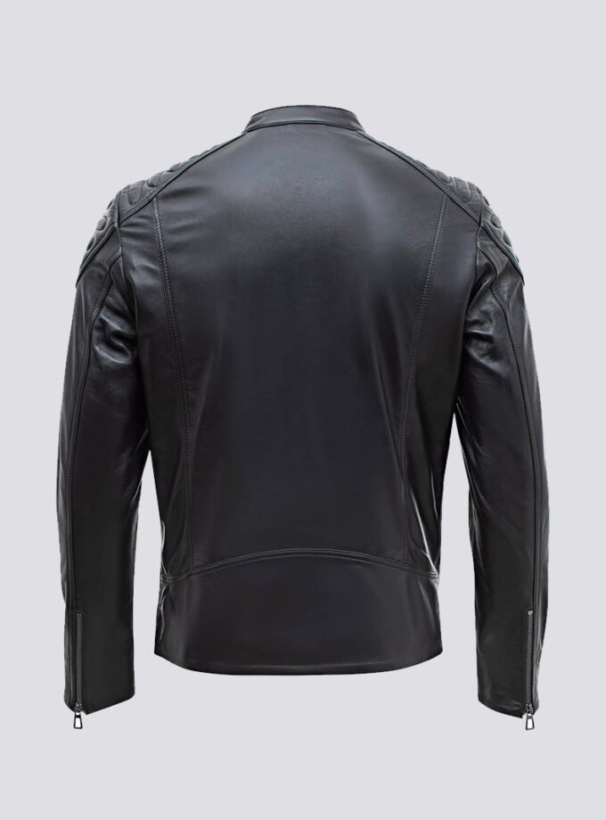 Genuine Real Black Leather Jacket for Men – Slim Fit