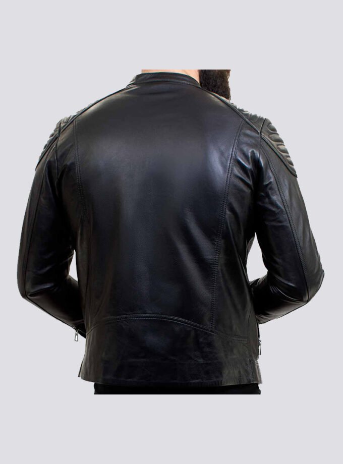 Genuine Real Black Leather Jacket for Men – Slim Fit
