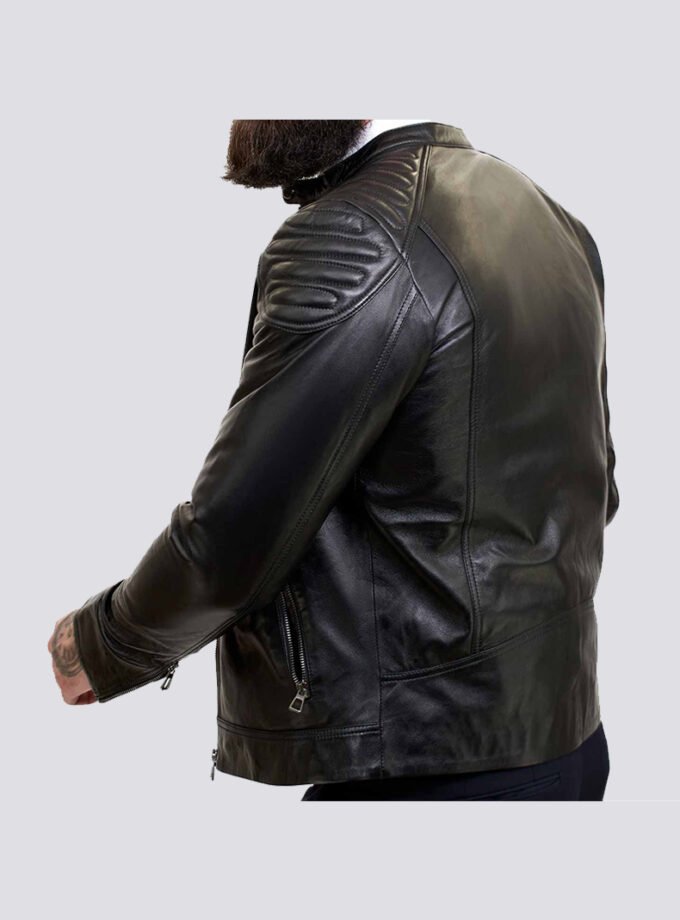 Genuine Real Black Leather Jacket for Men – Slim Fit